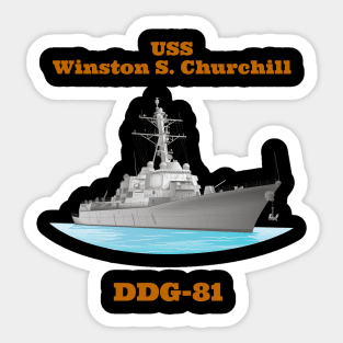 Winston S. Churchill DDG-81 Destroyer Ship Sticker